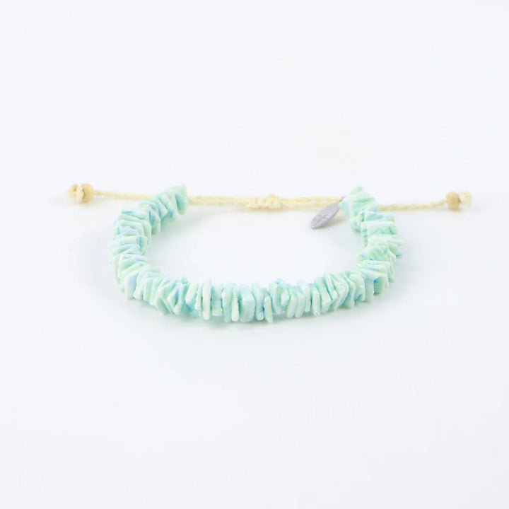 Le Gili Bracelet en coquillage - Bleu turquoise