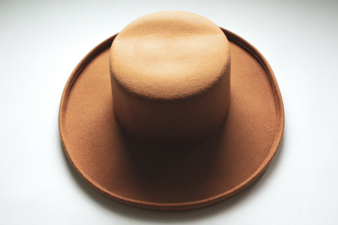 Chapeau Beige bordure recourbée - Andy